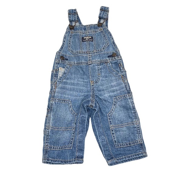 OSHKOSH B’GOSH Medium Wash Blue Jean Denim Overalls 6M